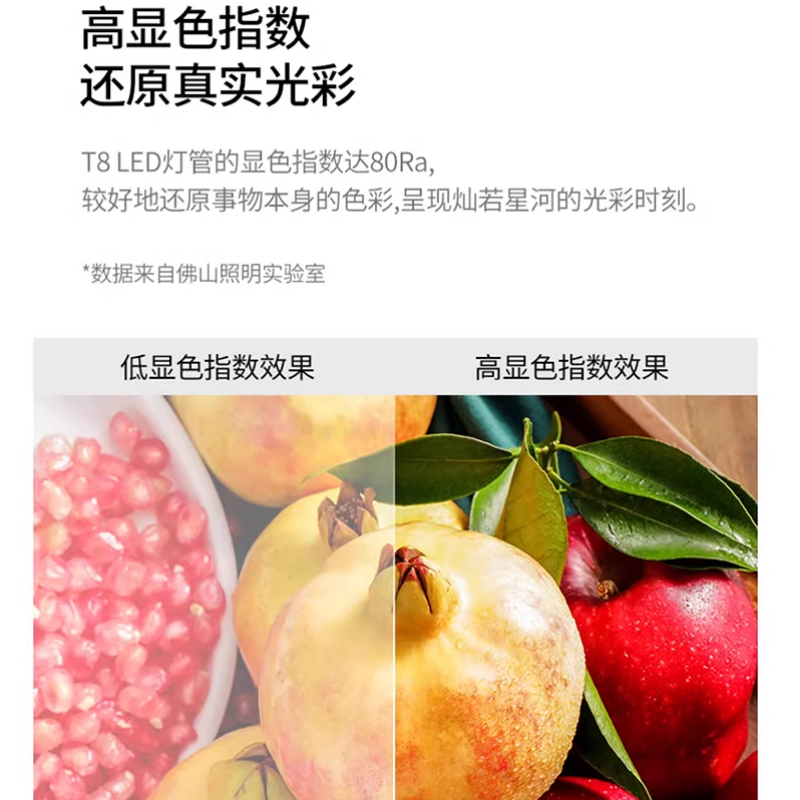 FSL 佛山照明 T8 LED灯管支架1.2米日光灯管双管节能灯带罩支架