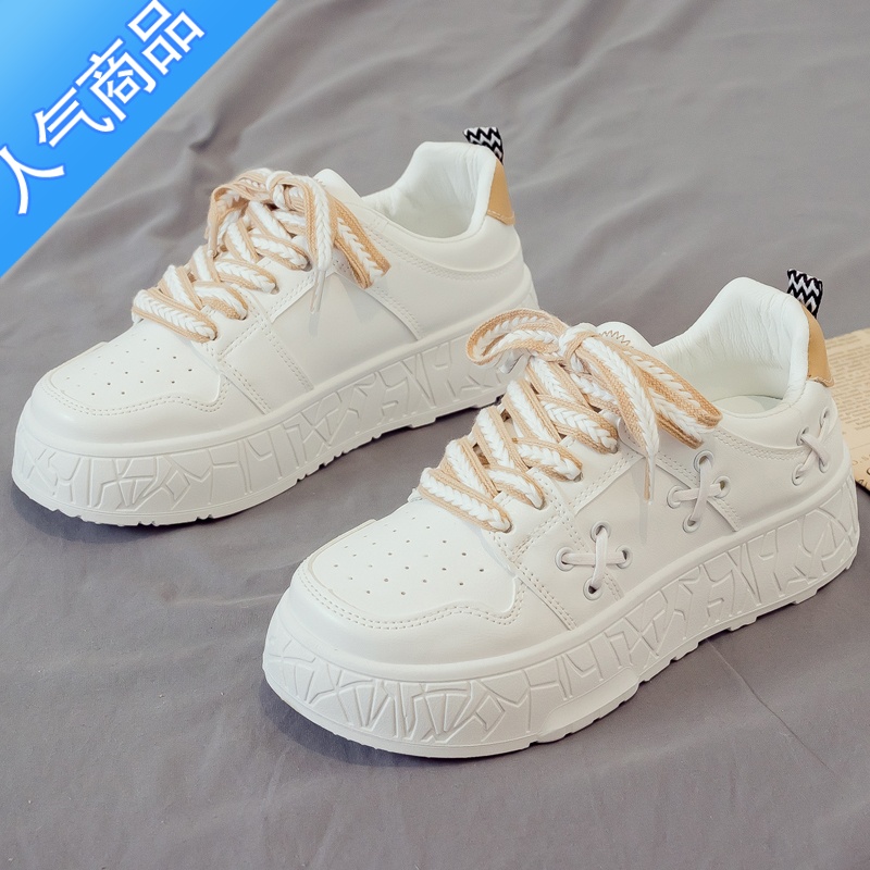 SUNTEK2023年夏季新款百搭小白鞋女运动休闲老爹鞋ins潮板鞋秋季高清大图