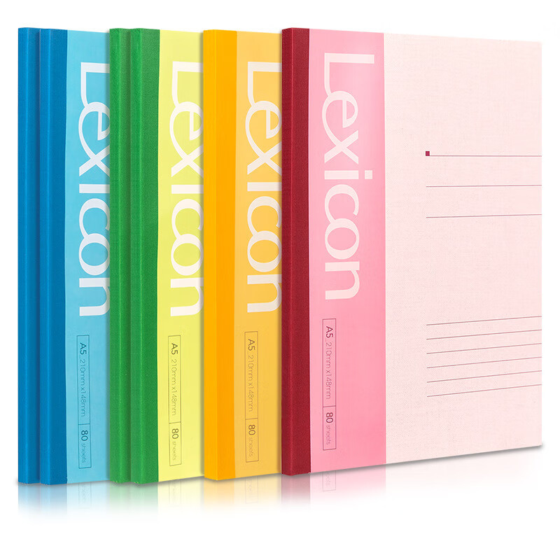 得力 7654 胶装本 A5/80页 (单位:本) 混色