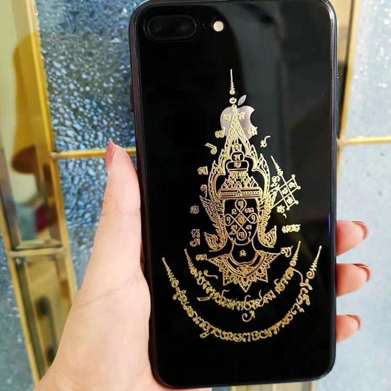 泰国佛牌真品啊赞姜凯娜娜通四面神天官赐福九尾狐仙手机贴转运轮金色