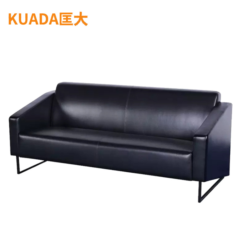 匡大 酒店沙发办公沙发 皮艺沙发 办公室接待沙发 西皮 三人位 KDT284高清大图