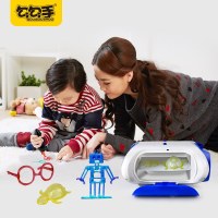 勾勾手早教益智玩具3D创意DIY立体涂鸦成型机儿童手工制作材料包创意黑科技 3D立体成型机（蓝色）