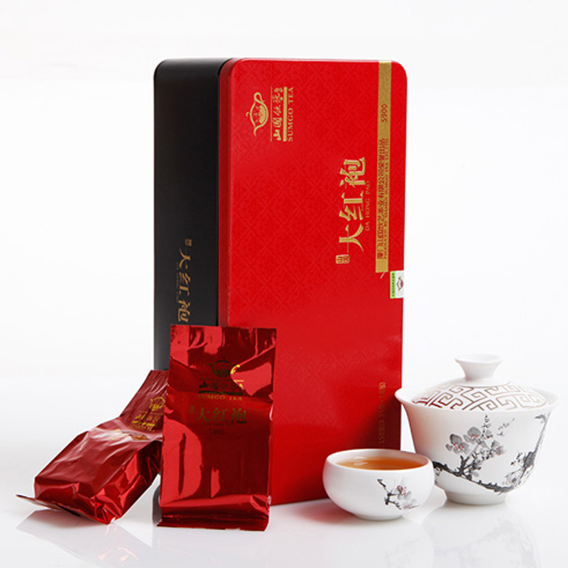 山國饮藝[山国大红袍S900]岩茶大红袍长条铁盒居家办公自饮 150g