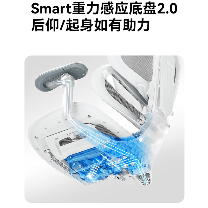 西昊 C300-Pro-V2-R102-JT 二代尊享款人体工学椅 [云白+脚踏] 电脑椅办公电竞老板高清大图