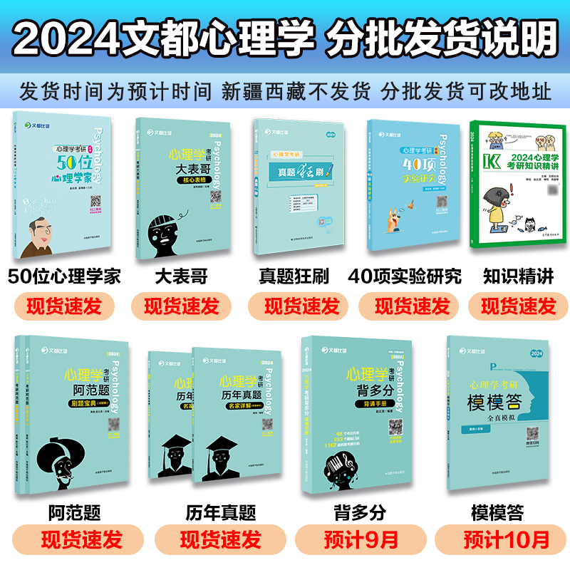 [醉染正版]文都比邻2025心理学考研312知识精讲阿范题刷题宝典心理学学硕心理学迷死他赵赵云龙可搭大表哥心理学历年真题高清大图