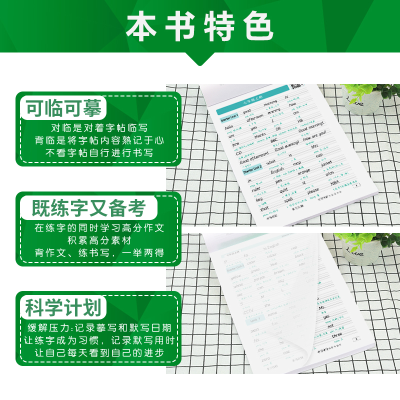 初中三年同步词汇·人教版 [正版]2024新版衡水体学霸高分字贴英语练字帖初中英语同步词RJ人教版七八九年级单词练字本P高清大图