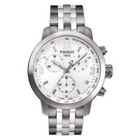 天梭(TISSOT)手表瑞士男士腕表 PRC200系列石英表 运动防水男表商务正装日历金属精钢表带 皮革表带石英表 男