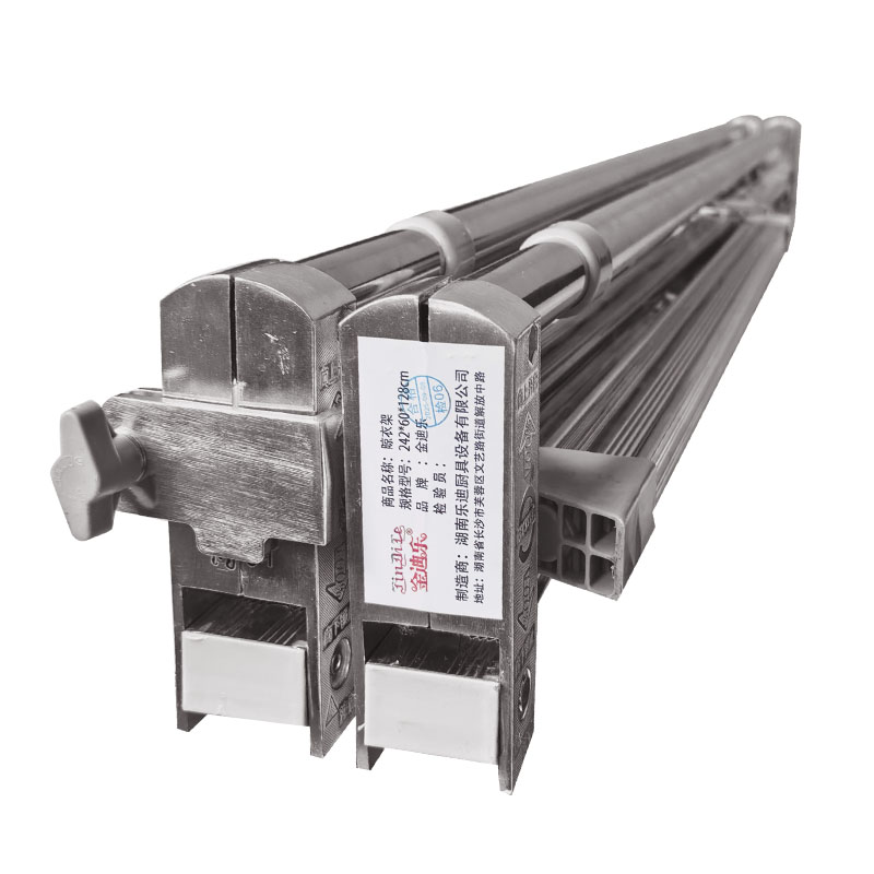 金迪乐不锈钢折叠伸缩落地晾衣架高清大图