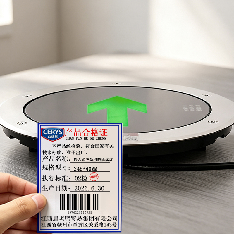 西瑞思 嵌入式应急消防地标灯 地埋灯 245*40MM 个高清大图