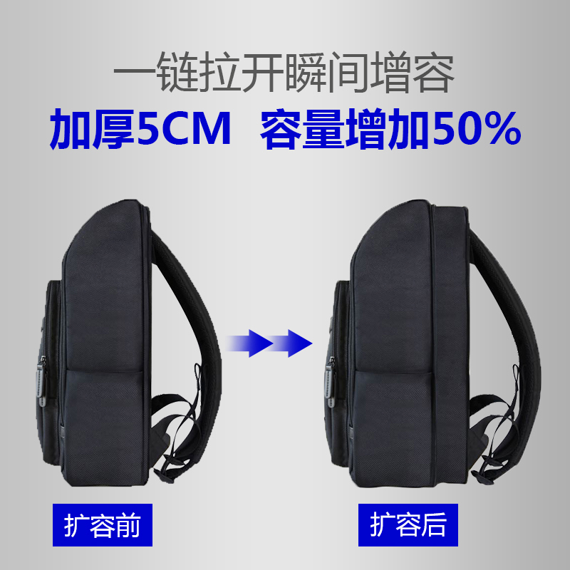 LEXON乐上商务双肩包15.6寸电脑包可扩展容量出差旅行休闲背包LNR2202