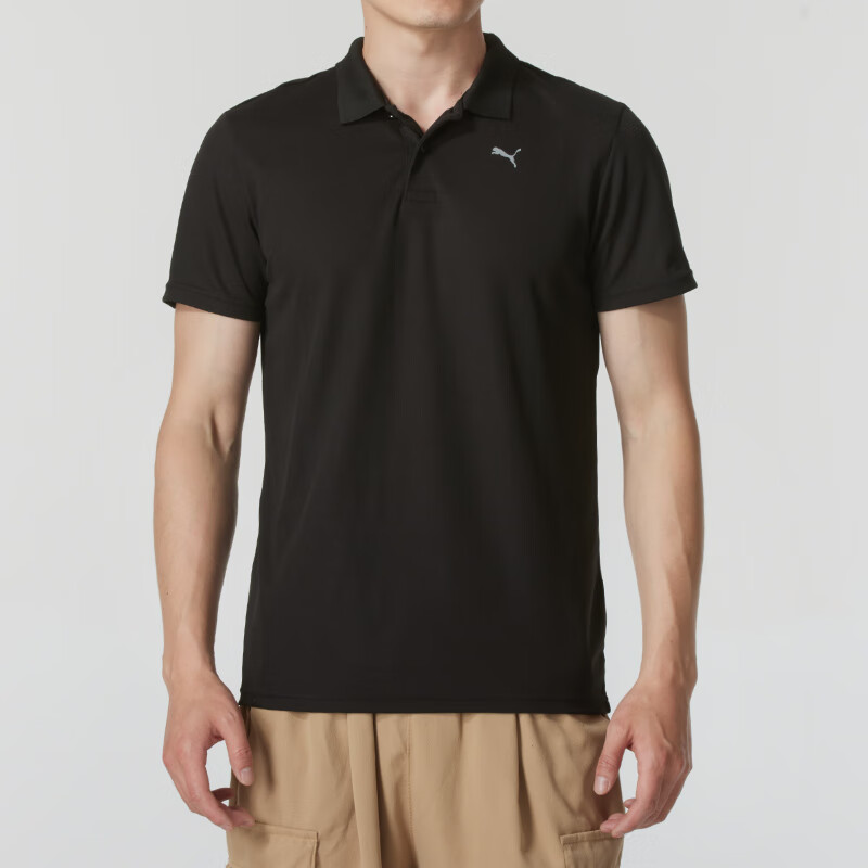 彪马（PUMA）男装新款运动服潮流时尚健身训练舒适透气T恤短袖POLO衫521933-01 ZP高清大图