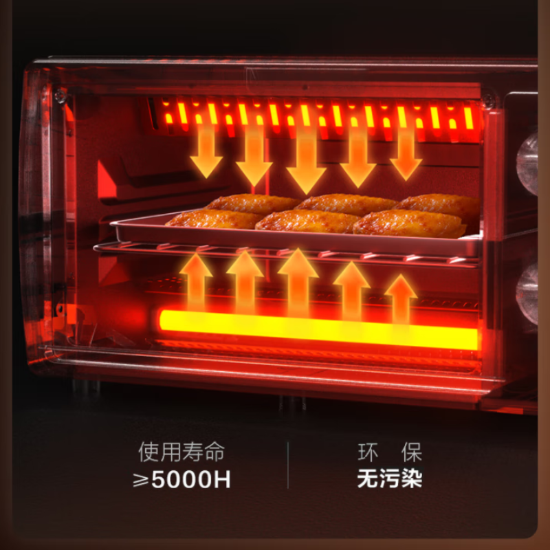 美的(Midea)家用大容量多功能全自动空气炸锅 10L PT10X1(S)高清大图