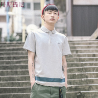 东京衣柜男装夏季新款日系复古纯色翻领百搭纯色POLO衫短袖体恤男