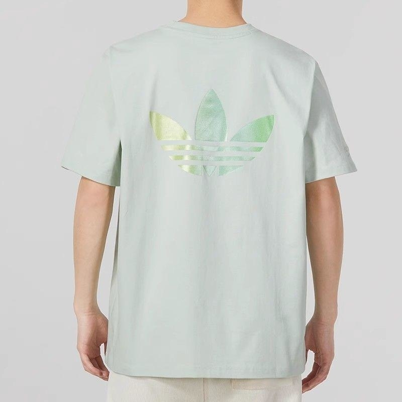 ADIDAS阿迪达斯三叶草短袖T恤运动休闲针织圆领男装IK8682 D