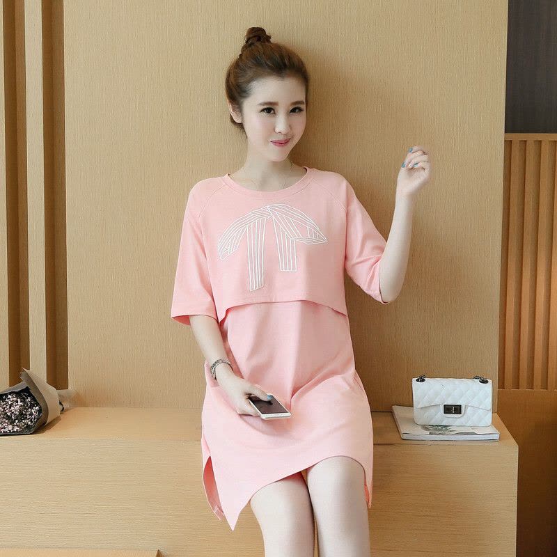 迪鲁奥(DILUAO)2021夏季孕妇裙新款韩版哺乳假两件孕妇连衣裙中长款孕妇装图片