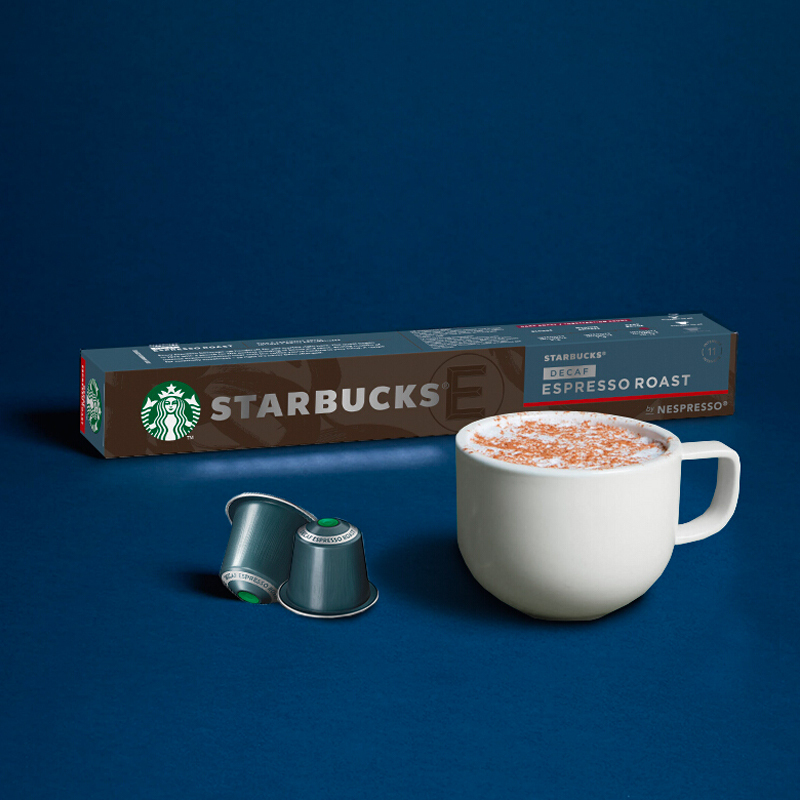 星巴克(Starbucks) 浓缩烘焙咖啡 轻咖版 咖啡胶囊57g(内含10颗)(深度烘培)
