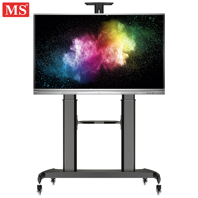 MS 60-100英寸大屏电视机移动推车 小米华为海信飞利浦鸿合MAXHUB视频会议平板一体机落地挂架 移动显示器支挂架视频介绍_MS 60 ...