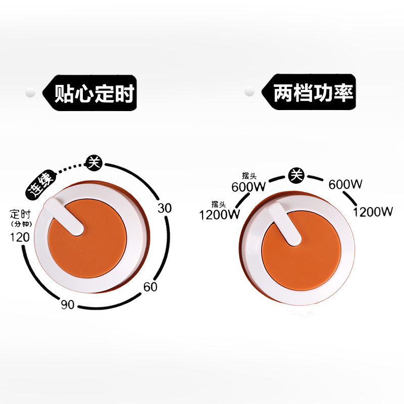 Airmate/艾美特 HF12081T-W 小太阳取暖器 家用台式电暖器电烤火炉