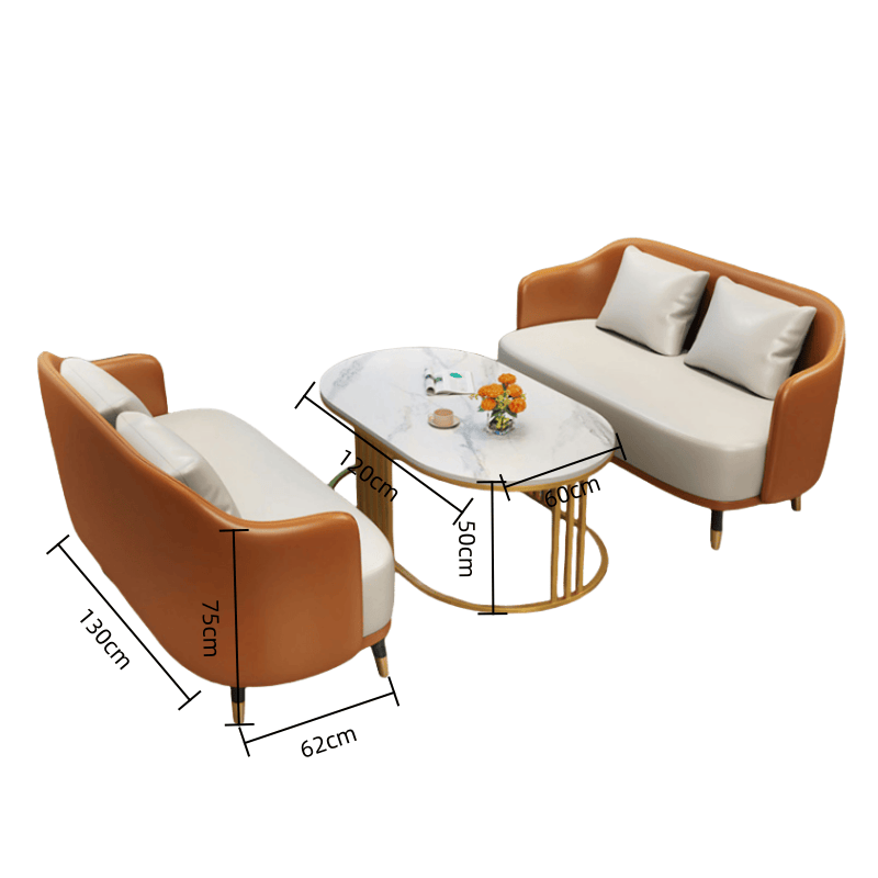 亿洛莱 四人沙发边几组合 130*62*75cm 套高清大图