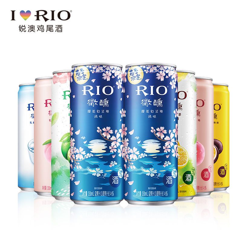 锐澳 Rio 预调酒rio锐澳樱花青金橘乌龙柠檬红茶百香果白桃乳酸菌330ml 8罐 价格图片品牌报价 苏宁易购rio锐澳旗舰店