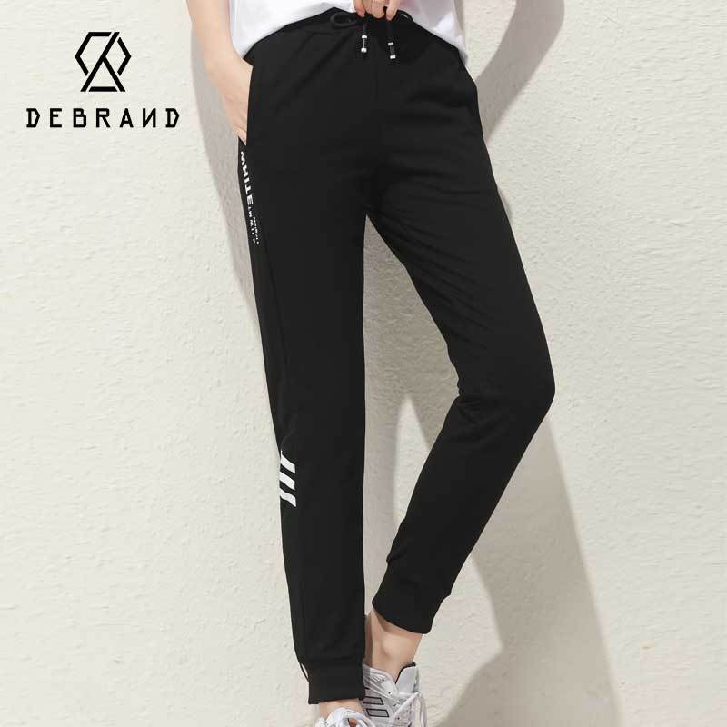 DEBRAND运动裤女2022春夏新款外穿休闲裤宽松束脚显瘦卫裤女裤子