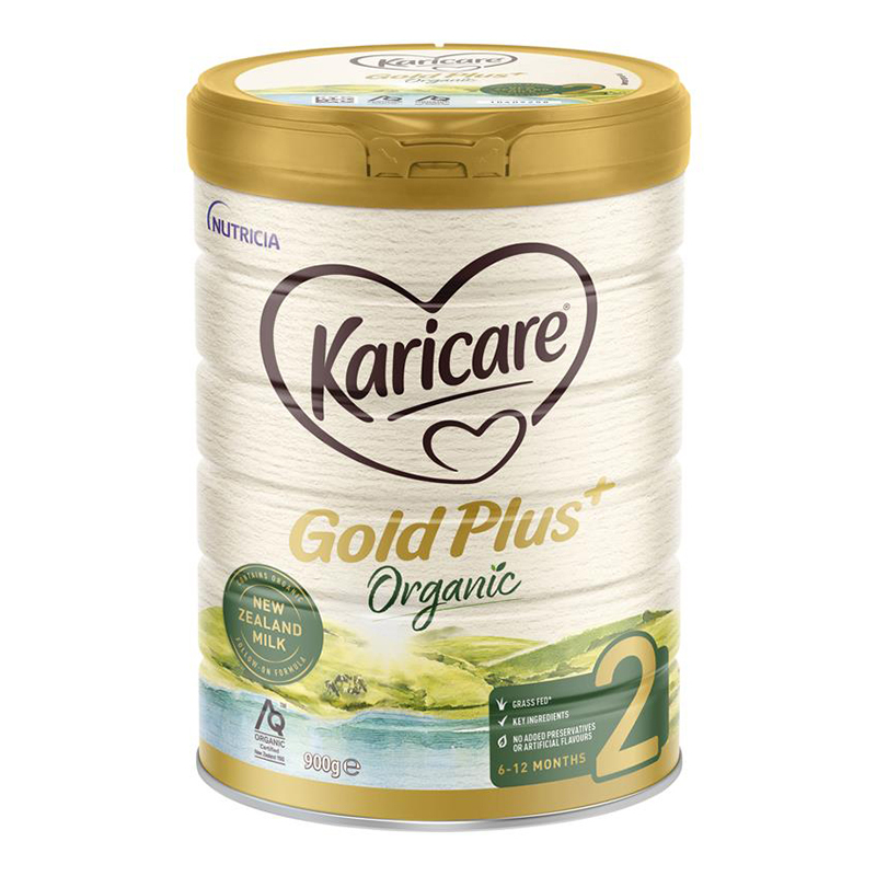澳洲发/3罐装-可瑞康(karicare)金装有机草饲牛奶粉Gold+2段900g/罐装进口婴幼儿二段奶粉6-12个月