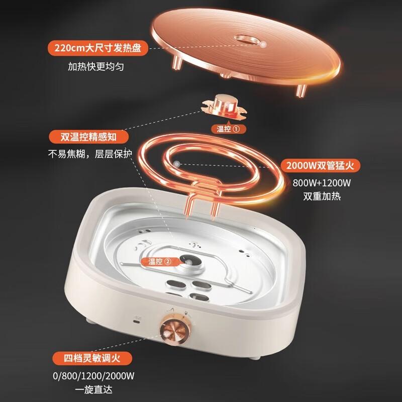 九阳(Joyoung) 电火锅鸳鸯锅火锅专用锅 分体式家用多功能锅 6L大容量HG60-G550高清大图