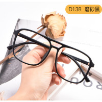 2021新款尚镜时尚无金属无螺丝全塑框镜架可配有度数近视黑框眼镜 磨砂黑1.56防蓝光