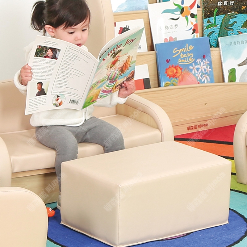 淘乐幼儿软包茶几-米色 KB5-NTD007-82高清大图