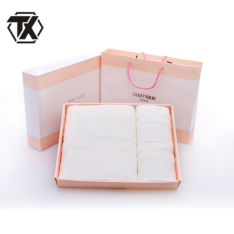 铁迅 毛巾浴巾三件套礼盒 I177 套高清大图