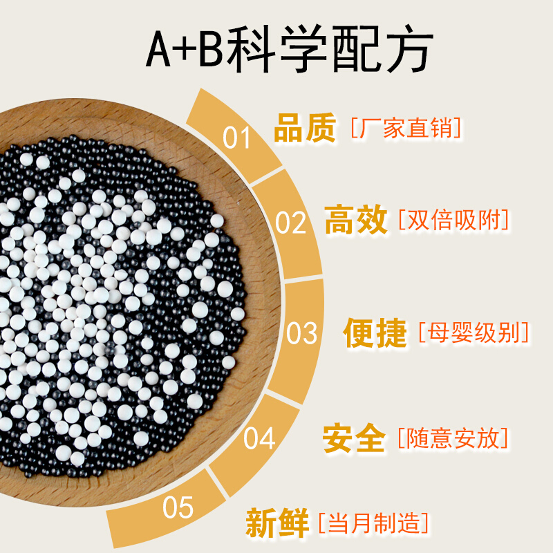纳米活矿石晶除甲醛魔豆甲醛净活性炭包新房家用除味强力型纳净石 1kg3箱 收藏送检测盒