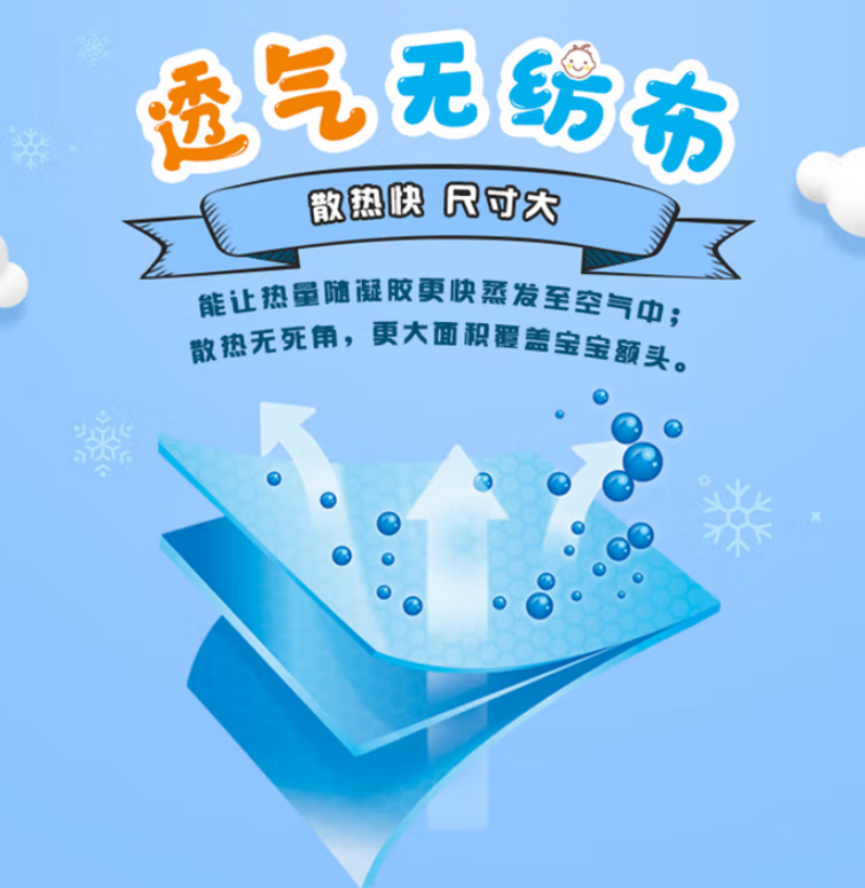 海氏海诺 医用退热贴 40*110mm儿童型 300盒/箱 1箱高清大图