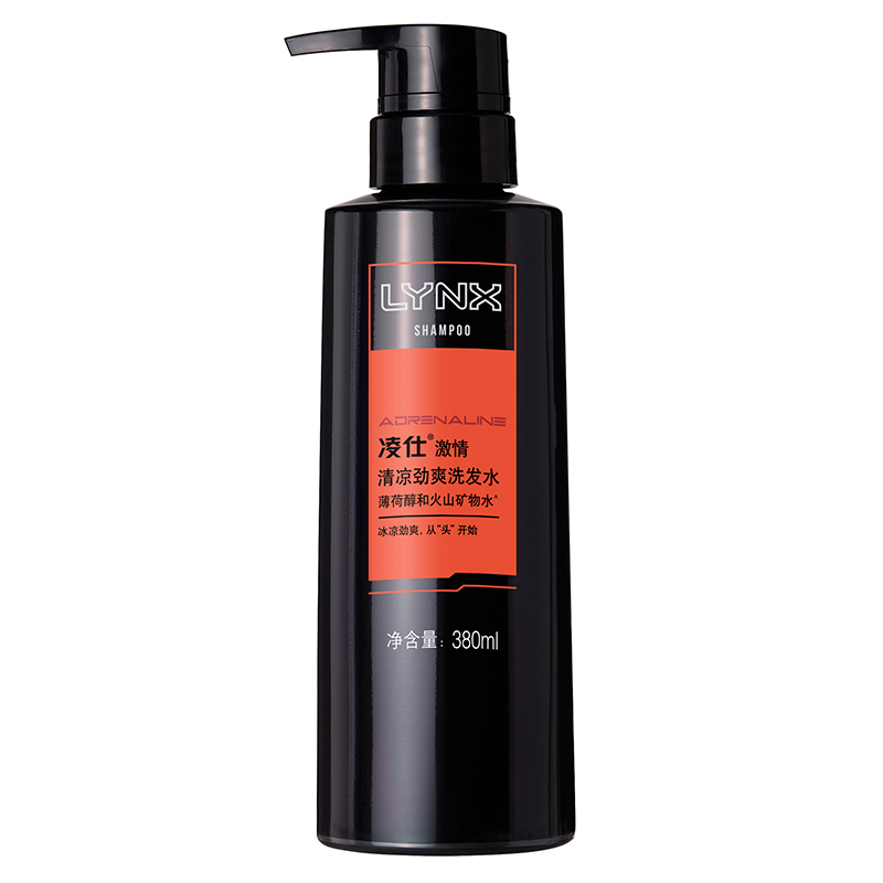 凌仕(LYNX)男士清凉劲爽洗发水 深层清洁380ml [联合利华]高清大图