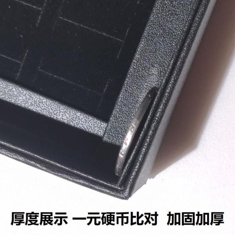 有盖戒指耳钉托展示盒子耳钉饰品地摊首饰100孔位台架托盘收纳盒 100位全黑-戒指耳钉耳环通用