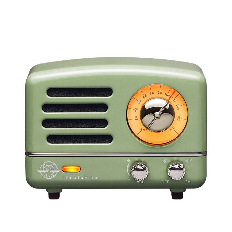 猫王收音机 小王子FM蓝牙便携式音箱 OTR MW-2A 嬉皮红