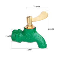 狼之吻老式慢开水嘴户外龙头工程款铁龙头铁水咀20mm[6分]