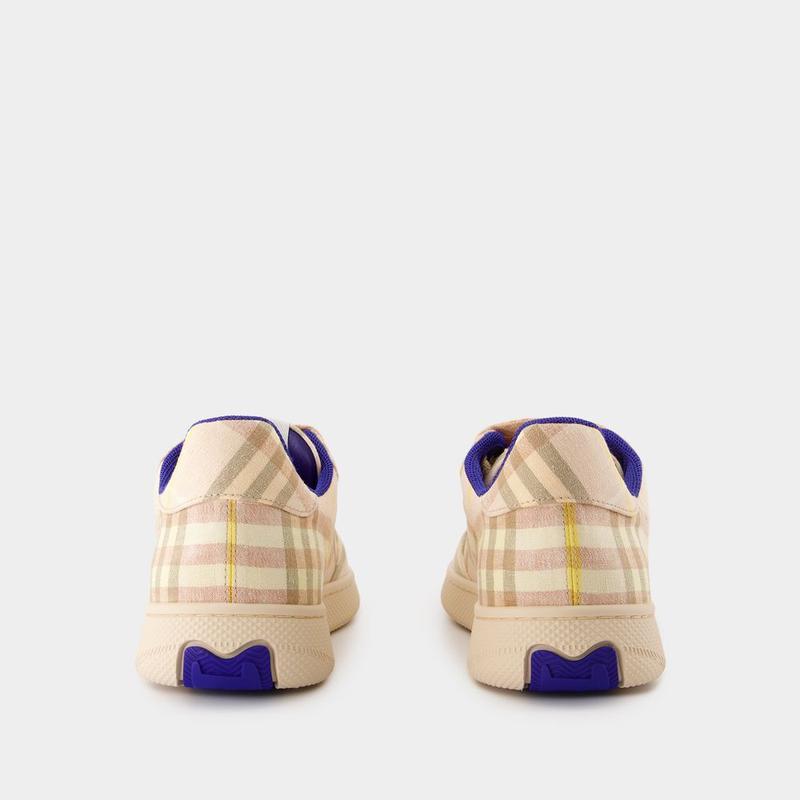 博柏利(BURBERRY)女款休闲 linen混纺透气跑鞋运动鞋春季百搭低帮