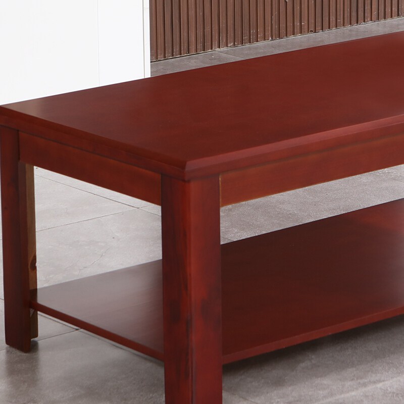 苏宁 金菲罗格 办公家具 实木接待会客茶几 600*600方茶几高清大图