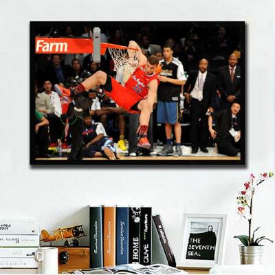 黑色 简约黑色框 20*30 2cm厚板 独立 快船格里芬海报NBA球星相框壁挂画篮球鞋店卧室男孩房客餐厅有框