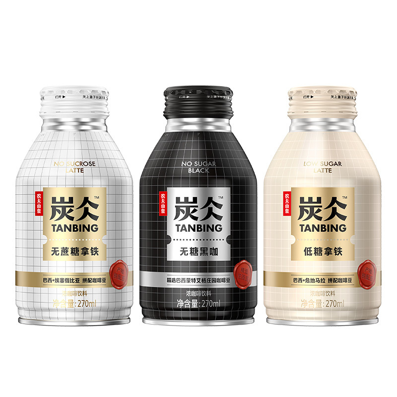 农夫山泉炭仌无糖黑咖浓咖啡270ml*6