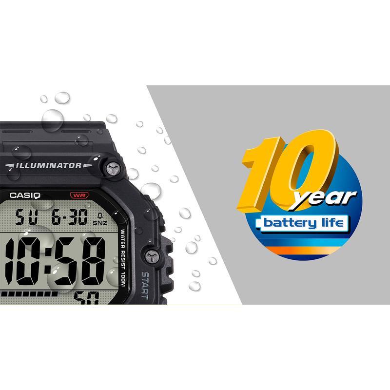 CASIO 男士大表盘多功能表 年电池防水运动时尚手表