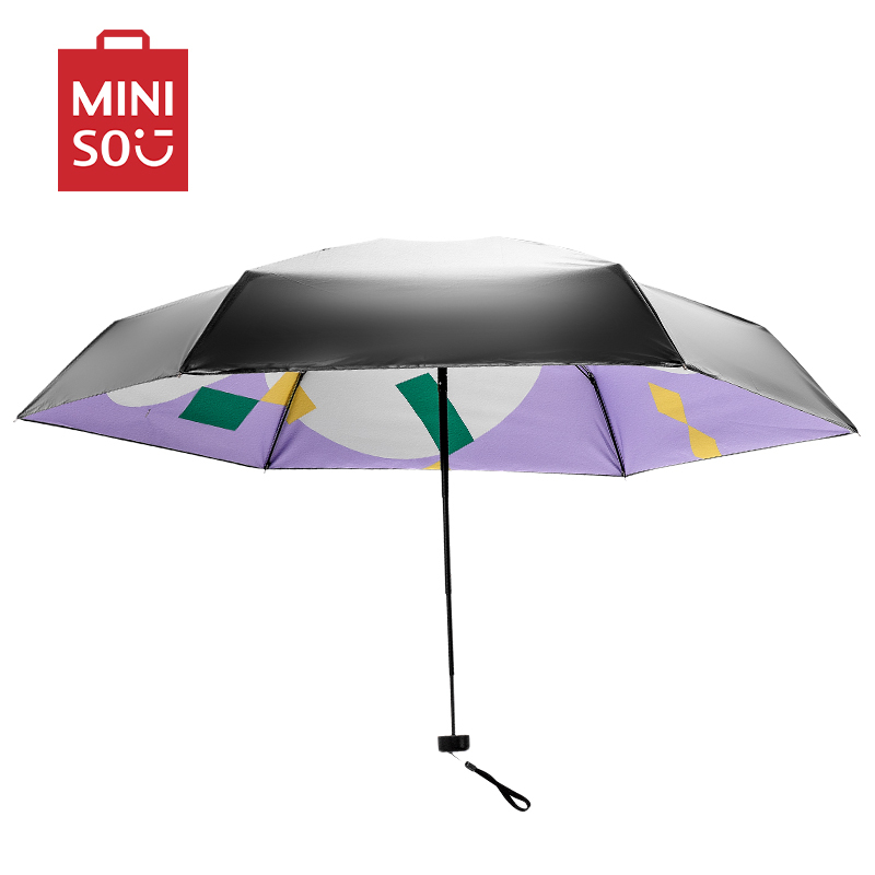 名创优品miniso未来之花系列五折防晒伞紫外线女晴雨两用小巧便携