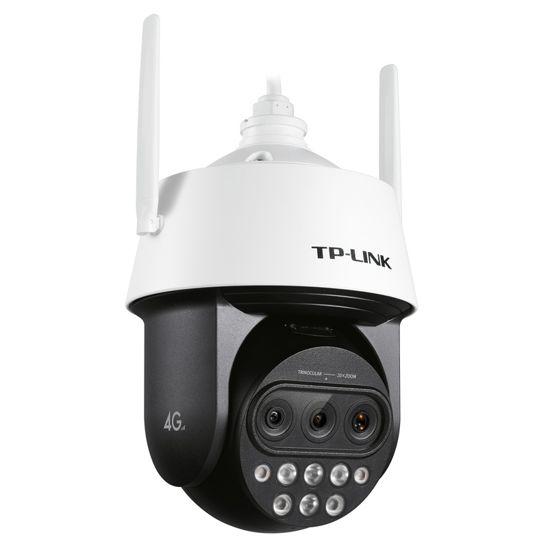 普联 TP-LINK IPC5420X三目变焦4G版400万像素20倍变焦4G红外网络高速球机室外家用商用智能安防摄像头