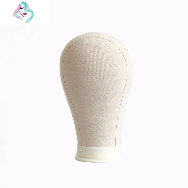 帆布头模假发展示整理修剪造型头帽子展示 你那么美 天蓝色22(55头围)