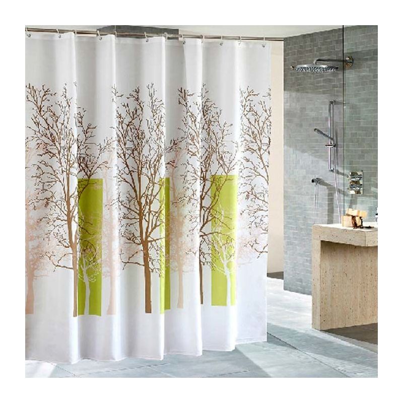 卫生间防水防霉浴帘布套装浴室窗帘淋浴房保暖加厚门帘子厕所挂帘蓝