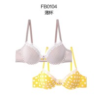 波迷娜(BOMINA)[2件装]芬狄诗棉质内衣蕾丝边文胸套装少女性感聚拢胸罩女