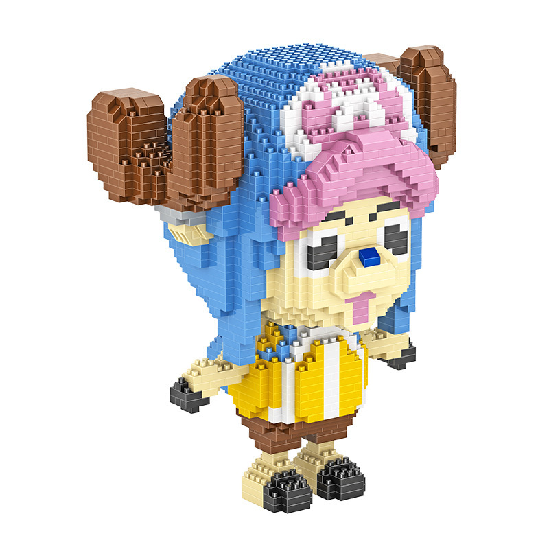 小颗粒拼插积木玩具钻石迷你女孩兼容乐高海贼王乔巴摆件