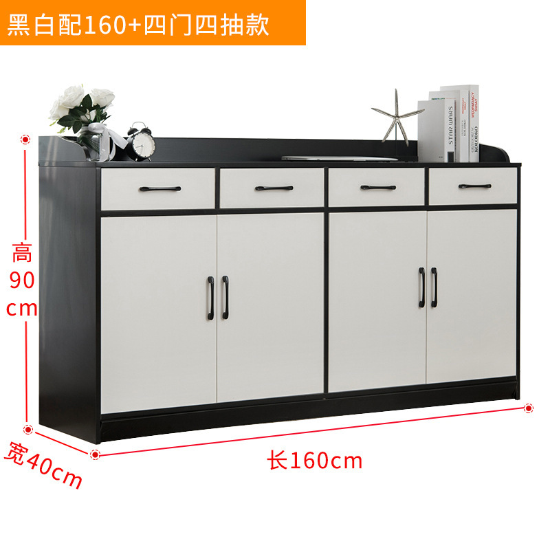 攸形木质茶水柜160*40*90cm台高清大图