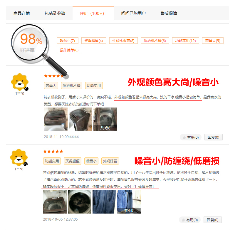 海尔(Haier)ES80BZ969 8公斤 全自动家用波轮洗衣机 直驱变频 双动力系列 洗衣不缠绕 自编程 1级能效