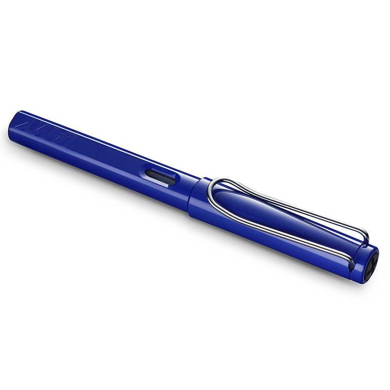 凌美(LAMY)Safari狩猎者钢笔墨水商务套装宝石蓝EF尖